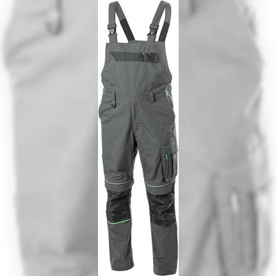 Напівкомбінезон робочий HOEGERT LEMBERG темно-сірий, 2XL (HT5K801-1-2XL)