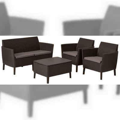 Набір садових меблів Allibert Salemo Set, коричневий (8711245155333)