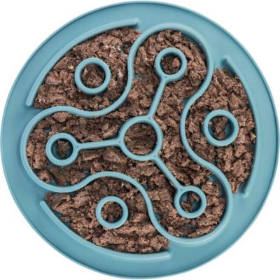Миска-килимок Trixie силіконова для повільного годування ø 28 см (блакитна)
