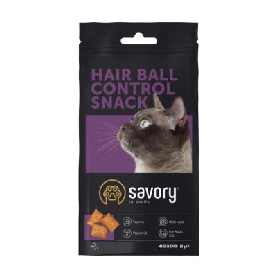 Ласощі для котів Savory Snack Hair-ball Contro 60 г (подушечки для контролю утворення шерстяних грудочок)