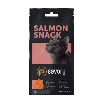 Ласощі для котів Savory Snack Salmon 60 г (подушечки з лососем)