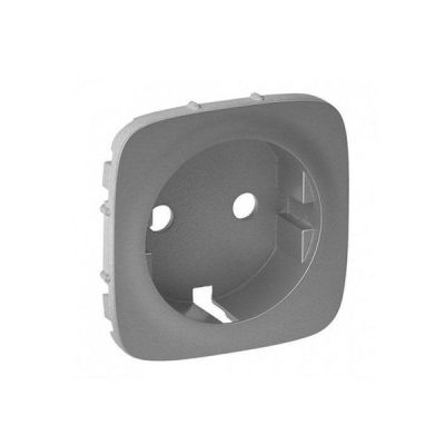 Лицевая панель розетки Legrand Schuko Valena ALLURE aluminum