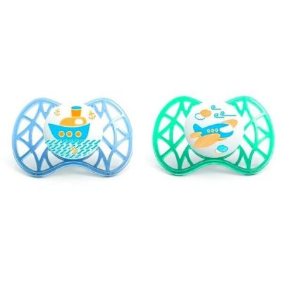 Пустышка ортодонтическая Nuvita Air 6м+ 2шт. для мальчика (NV7080Blue)
