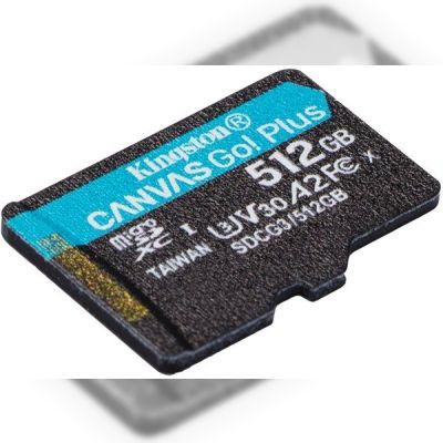 Карта памяти Kingston microSDXC 512GB Canvas Go Plus 170R A2 U3 V30 (SDCG3/512GBSP)