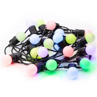 Smart LED Гирлянда Twinkly Pro Strings RGB 20, G45 лампы, IP65, AWG22 PVC, черный
