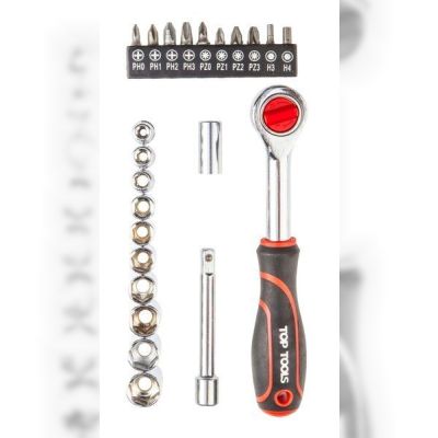 Набор ключей торцевых Top Tools 1/4 ", 23ед. (38D505)