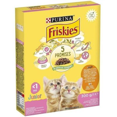 Корм сухой для котят Friskies Junior с курицей, индейкой, молоком и овощами 300г