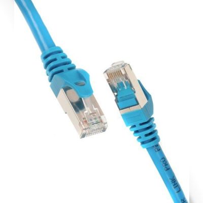 Патч-корд 2E Cat 6, S-FTP, RJ45, 4Х2 27AWG, 7/0.14 Cu, 1.00 m, PVC, Blue (2E-PC6SFTPCOP-100BL)