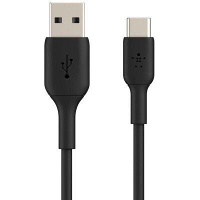 Кабель Belkin USB-A - USB-С, PVC, 1m, black