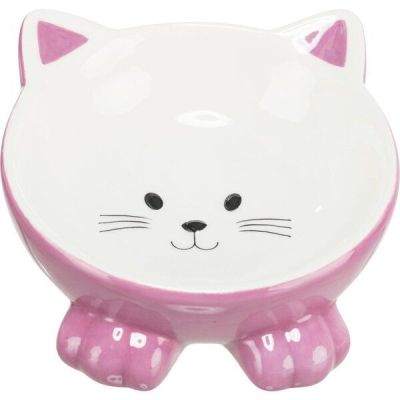 Миска для котов Trixie Котик керамическая 0,15л 14см цвет в ассорт