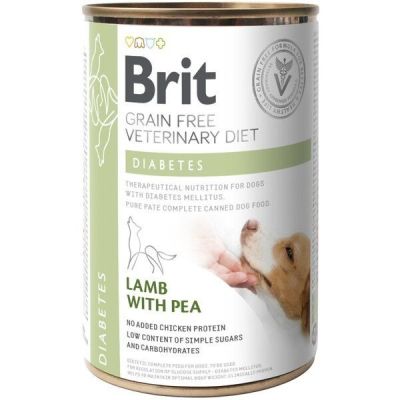 Консерва для собак Brit GF Veterinary Diets с заболеванием сахарным диабетом 400г
