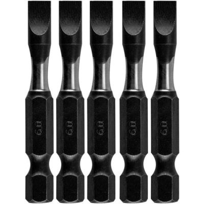 Биты Neo Tools ударные NEО, 50 мм, SL6 - 5 шт., сталь S2