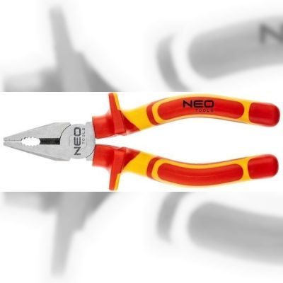 Плоскогубцы Neo Tools 180 мм, 1000 В, CrV, полированные