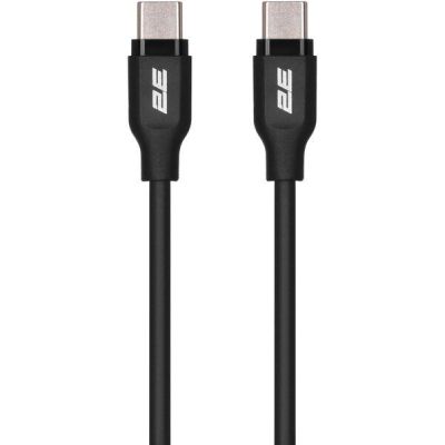 Кабель 2E Type-C - Type-C Glow 60W 1m Black (2E-CCCC-BL)