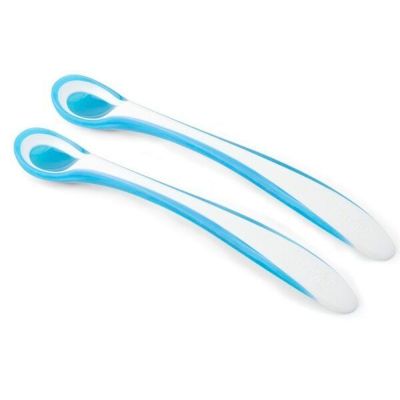Набор ложечек с термоиндикатором Nuvita Easy Eating 6м+ 2 шт. Синяя (NV8485Blue)