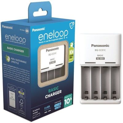 Зарядное устройство Panasonic Basic Charger для АА/ААА аккумуляторов (BQ-CC51E)