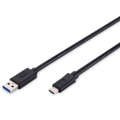 Кабель Assmann USB-A - Type-C 1m Black (AK-300136-010-S)