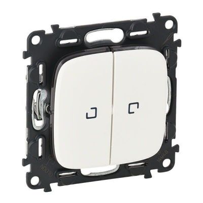 Переключатель Legrand Valena LIFE 10АХ 250В 2-клавишный с подсветкой (752709)
