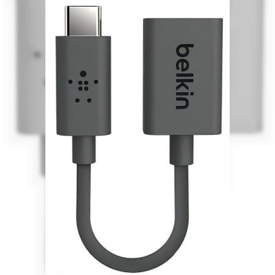Переходник Belkin USB-C to USB 3.0 (CM/AF) 0.14м, Black (F2CU036btBLK)