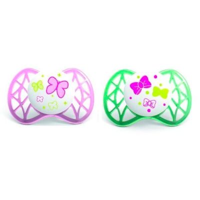 Пустышка симметрическая Nuvita Air 0м+ 2шт. для девочки (NV7061Girl)