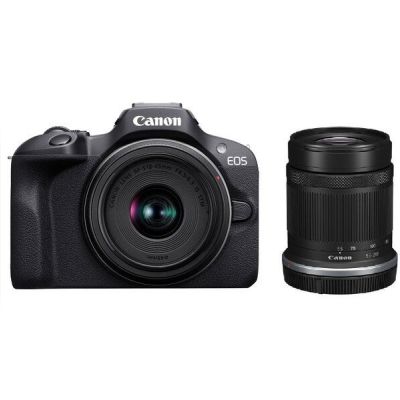 Фотоаппарат CANON EOS R100 + RF-S 18-45 IS STM + RF-S 55-210 IS STM Black (6052C036)