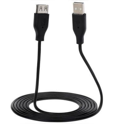 Кабель 2E USB 2.0 (AM/AF) 1.8m, Black