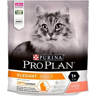 Сухой корм для кошек с чувствительной кожей Purina Pro Plan Elegant Adult с лососем, 400 г
