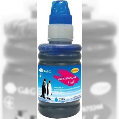 Контейнер с чернилами G&G для Epson L800 cyan (G&G-C13T67324A)