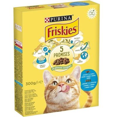Корм сухой для кошек Friskies Indoor с лососем и овощами 300г