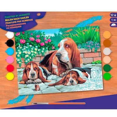 Набор для творчества Sequin Art PAINTING BY NUMBERS SENIOR Basset Hounds (SA0044)