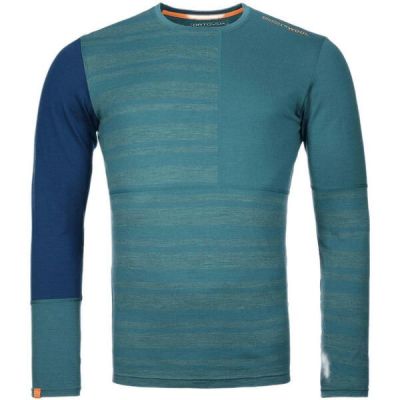 Термофутболка мужские Ortovox 185 Rock'N'Wool Long Sleeve M pacific green L бирюзовый