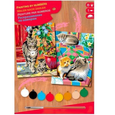 Набор для творчества Sequin Art PAINTING BY NUMBERS JUNIOR-PAIRS Cats (SA0213)