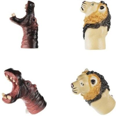 Игровой набор Same Toy Пальчиковый театр 2 ед, Бегемот и Лев X241Ut-4