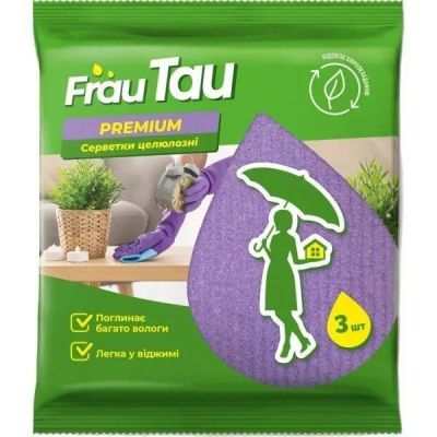 Frau Tau Салфетки целлюлозные Премиум 3 шт