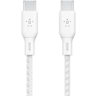 Кабель Belkin USB-С - USB-С BRAIDED 100W 3m White