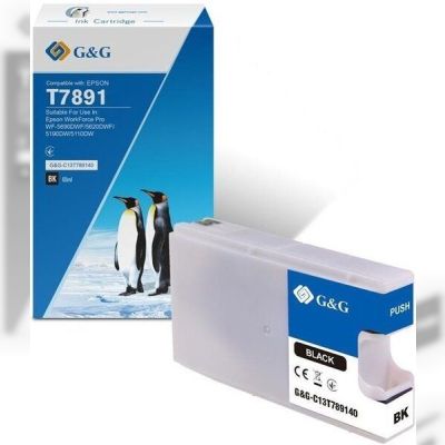 Картридж G&G для Epson WF-5110/WF-5620 black XXL (4000 стор) (G&G-C13T789140)
