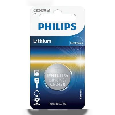 Батарейка Philips Lithium CR 2430 BLI 1 (CR2430/00B)