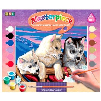 Набор для творчества Sequin Art PAINTING BY NUMBERS SENIOR Huskies (SA1036)