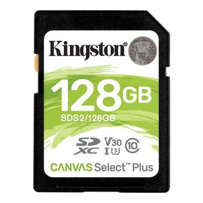 Карта памяти Kingston SDXC 128GB C10 UHS-I R100/W85MB/s (SDS2/128GB)