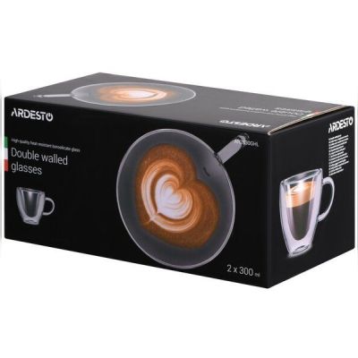 Набор чашек с ручками Ardesto с двойными стенками AR2630GHL