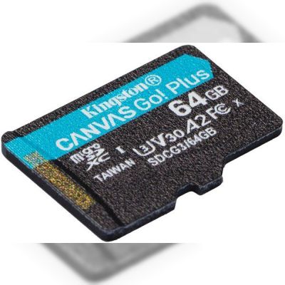 Карта памяти Kingston microSDXC 64GB Canvas Go Plus 170R A2 U3 V30 (SDCG3/64GBSP)