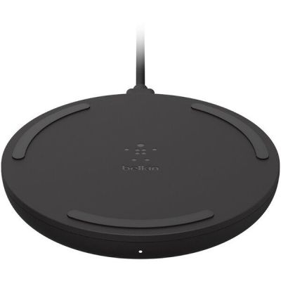 Беспроводное зарядное устройство Belkin Pad Wireless Charging Qi, 10W, no PSU, black