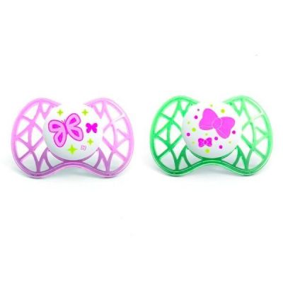 Пустышка симметрическая Nuvita Air 6м+ 2шт. для девочки (NV7081Pink)