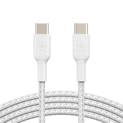 Кабель Belkin USB-С - USB-С, BRAIDED, 1m, white