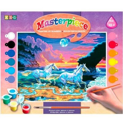 Набор для творчества Sequin Art PAINTING BY NUMBERS SENIOR Horses in the Surf (SA0041)
