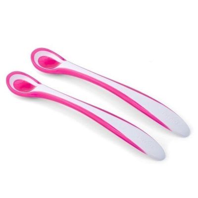 Набор ложечек с термоиндикатором Nuvita Easy Eating 6м+ 2 шт. Розовая (NV8485Pink)