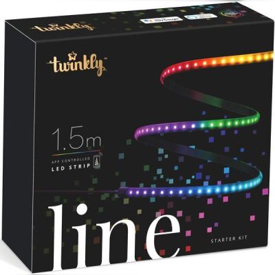Smart LED подсветка Twinkly Line 100 RGB, Gen II, IP20, длина 1,5м, кабель черный (TWL100STW-BEU)