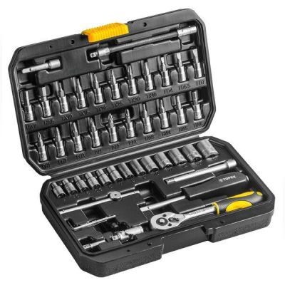 Набор торцевых головок TOPEX 1/4" 46 предметов CrV 38D640