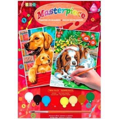Набор для творчества Sequin Art PAINTING BY NUMBERS JUNIOR-PAIRS Dogs (SA0214)