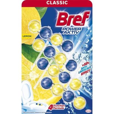 Блок туалетный Bref Сила Актив Лимонная свежесть 4шт